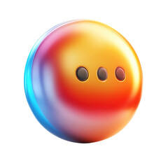 Leinwandbilder - Gradient Orb With Three Dots 3D Rendered Circle Option Symbol Icon UI on transparent background