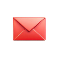 Aufkleber - Red Mail Icon on Transparent Background Email Graphic Digital Communication Notification Message