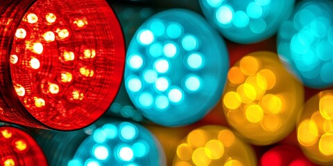 Poster - Vibrant Spheres with Diffused Radiance Creating a Warm Abstract Scene with Soft Dreamy Bokeh Effect
