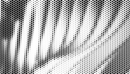 Poster - Black and white abstract dynamic halftone pattern for modern background and jersey design. Fully editable vector element. Vector Format Illustration 