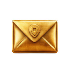 Leinwandbilder - Golden Mail Icon Shiny Contact Me Email Us Illustration Design Element Art on transparent background