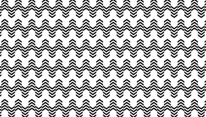 Poster - Black and white seamless geometric pattern with sharp arrows shape for sporty and modern background. Fully editable vector element. Vector Format Illustration 