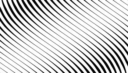 Poster - Black and white abstract dynamic lines pattern for sporty and modern background. Fully editable vector element. Vector Format Illustration 