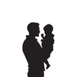© Ilham - 'Silhouette of Father Holding Baby Vector'