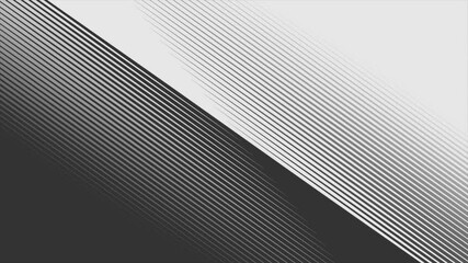 Poster - High contrast black and white lines abstract minimal design. Seamless looping geometric motion design. Video animation Ultra HD 4K 3840x2160