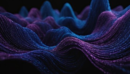 Poster - Abstract dark background with purple lines generative ai
2