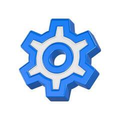 Poster - gear setting icon 3d rendering