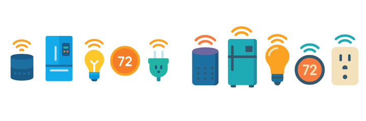Poster - Smart home technology showcasing various devices for automation and energy management in a modern living space