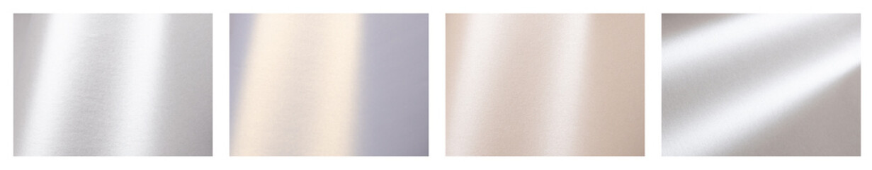 Poster - Texture with glossy pearlescent surface, shiny beige gray silver gradient, metallic reflection,