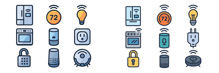 Poster - Smart home devices and appliances illustrating modern connectivity and automation in daily living