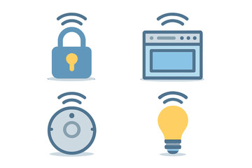 Poster - Modern smart home devices enhancing security and convenience for daily living