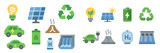 Illustration of renewable energy concepts showing various green technologies and sustainability symbols Illustration of renewable energy concepts showing various green technologies and sustainability symbols