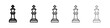 © Ramdevpir - chess king icon vector thin outline style sign