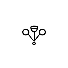 Aufkleber - Branch icon in flat vector style for tree nature and business growth