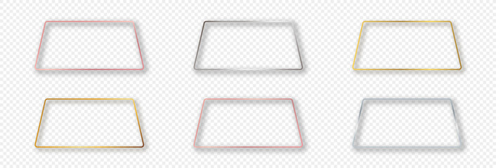 Poster - Set of six rounded trapezoid frames