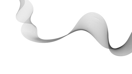 Poster - Abstract backdrop with grey wave gradient lines
