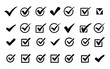 © Jakiya Graphics - A collection of checkmark icons in various styles isolated on white background