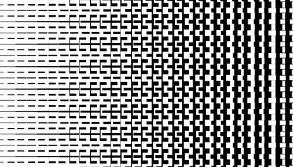 Poster - Black and white abstract transition pattern for transform effect element. Modern background and design element. Vector Format Illustration 
