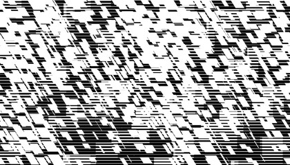 Poster - Black and white abstract and grunge pattern with transition effect for modern background and design element. Vector Format Illustration. EPS10 