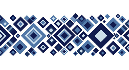 Poster - Geometric pattern vector illustration in blue tones for decor and design projects