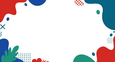 Poster - Colorful abstract border design vector illustration for posters and cards