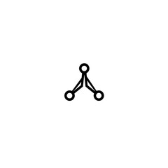 Poster - Hierarchy structure icon in flat vector style for organizational chart and management design