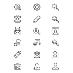 Poster - Collection of simple line icons for web design
