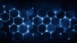 © Oleksandr - Hexagonal Network: Interconnected Blue Geometric Shapes. Modern design for science, technology, and innovation concepts on dark backdrop.
