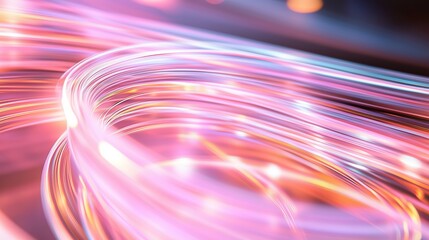 Fototapete - Colorful light trails create mesmerizing patterns in an abstract display at night