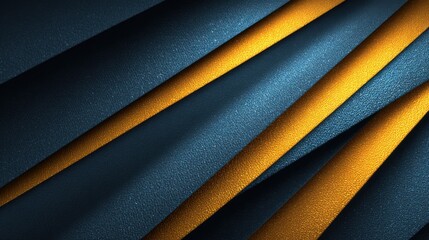 Poster - Layers of blue and gold fabric intertwine to create dynamic folds, showcasing a mix of textures and colors. The lighting enhances the depth and richness of the materials.