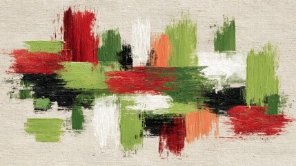 Poster - Vibrant colors blend together in an abstract style, showcasing bold brush strokes across a neutral background. The composition evokes energy and creativity, ideal for interior decoration.