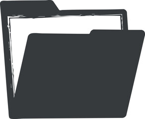 Poster - Folder icon vector graphic design symbol for file organization and document management system