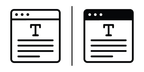 Poster - Webpage Icons: A simple illustration comparing two webpage icons, highlighting the stark contrast between light and dark modes, providing a visual representation of user interface design.
