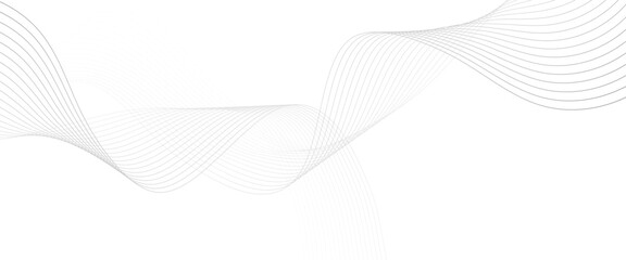 Poster - Vector technology abstract wave lines with flowing background