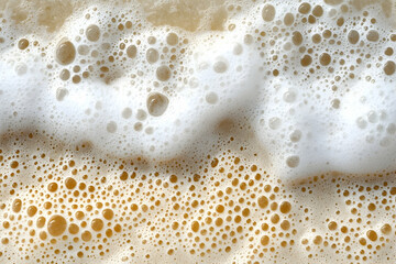 Wall Mural - abstract beige and white foam texture with varied bubble sizes