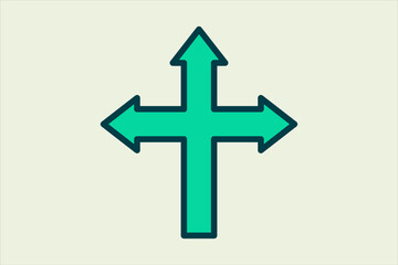 Fototapete - Direction icon. icon related to UI elements. suitable for web site, app, user interfaces,element, printable etc. flat line icon style. simple vector design editable