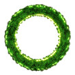 © Tung's companion - Illuminated Green Christmas Wreath with Circular Frame for Holiday Decoration