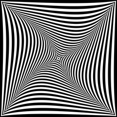 Wall Mural - whirl rotation motion and 3d illusion in abstract op art design. striped lines pattern.