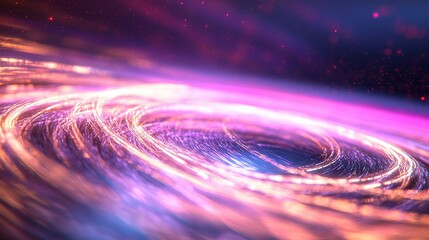 Poster - Exploring the beauty of a swirling cosmic vortex in vibrant colors and patterns during a serene moment in space