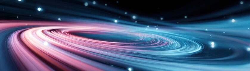 Aufkleber - Abstract swirling colors resembling a cosmic vortex with bright stars against a dark background.