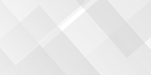 Fototapete - Abstract white and gray overlap triangle geometric technology pattern. minimal rectangle randomly arranged white lines transparent web square background layers. overlapping presentation design.	