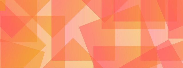 Poster - Abstract overlap red and orange overlap triangle geometric technology pattern. minimal rectangle randomly red, orange lines transparent background layers overlapping presentation design.