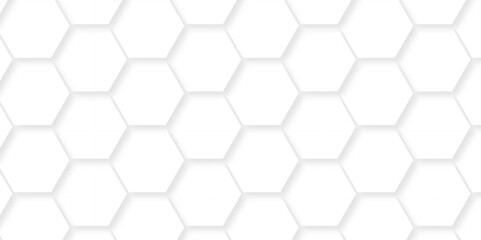 Fototapete - White Hexagonal Background. Luxury White Pattern. Futuristic abstract honeycomb mosaic white background. geometric mesh cell texture. modern futuristic wallpaper.	