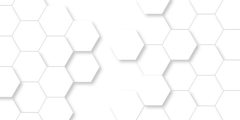 Fototapete - White Hexagonal Background. Luxury White Pattern. Futuristic abstract honeycomb mosaic white background. geometric mesh cell texture. modern futuristic wallpaper.	
