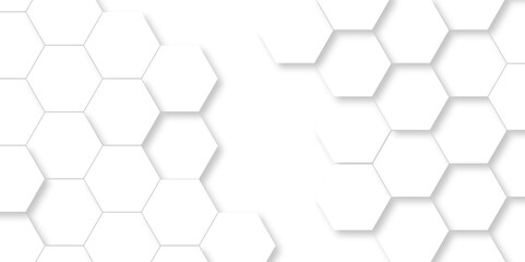 Fototapete - White Hexagonal Background. Luxury White Pattern. Futuristic abstract honeycomb mosaic white background. geometric mesh cell texture. modern futuristic wallpaper.	
