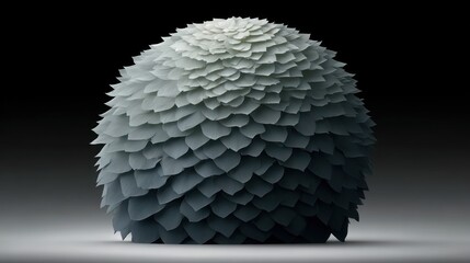 Poster - Abstract Sphere of Gradual Hues: A Study in Form and Texture