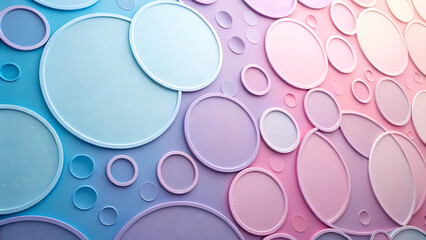 Poster - Pastel circles background abstract design modern wallpaper trendy aesthetic graphic art backdrop for designers