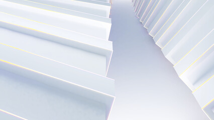 Leinwandbilder - white square structure abstract background, geometric background, 3d rendering