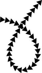 Poster - Hand drawn arrows. Hand drawn freehand different curved lines, swirls arrows. Curved arrow line. Doodle, sketch style.
