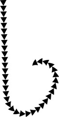 Poster - Hand drawn arrows. Hand drawn freehand different curved lines, swirls arrows. Curved arrow line. Doodle, sketch style.